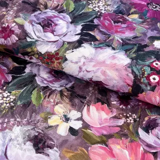 Dekorativna tkanina Oil painting flowers mauve digital print