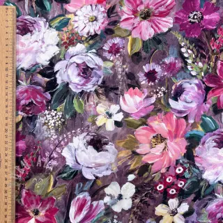 Dekorativna tkanina Oil painting flowers mauve digital print