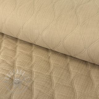 Tetra Tkanina/Muslin QUILT Wave beige