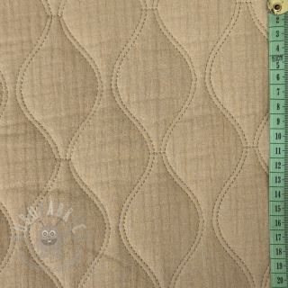Tetra Tkanina/Muslin QUILT Wave beige