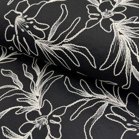 Pamuk EMBROIDERY GABARDINE Luana black