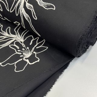 Pamuk EMBROIDERY GABARDINE Luana black