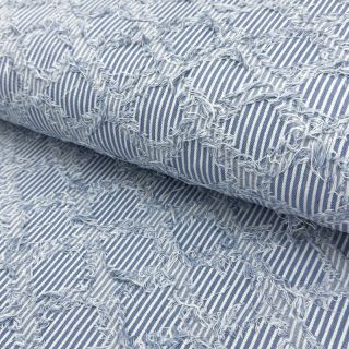 JEANS DENIM Ruffle stripes design A