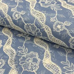 Pamuk JEANS EMBROIDERY Flora design B