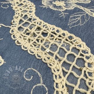 Pamuk JEANS EMBROIDERY Flora design B