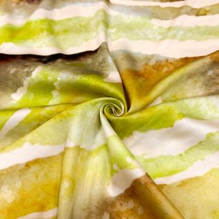 Viskoza SATIN Chloe green digital print