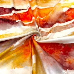 Viskoza SATIN Chloe red digital print