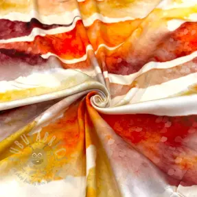 Viskoza SATIN Chloe red digital print