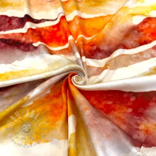 Viskoza SATIN Chloe red digital print