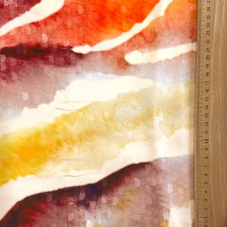 Viskoza SATIN Chloe red digital print