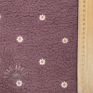 Tkanina za kapute TEDDY EMBROIDERY Mini rosewood